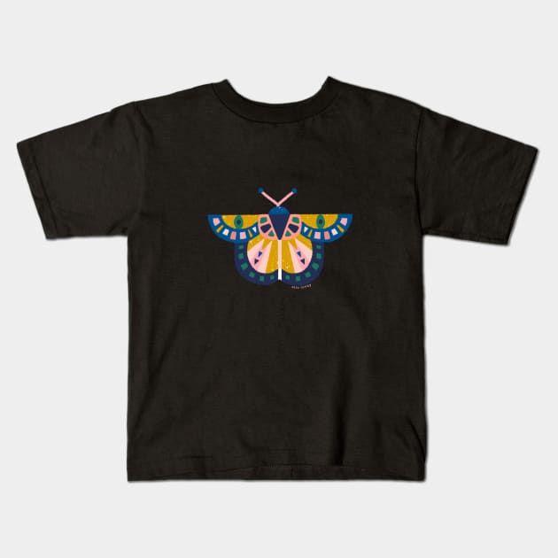 Mosaic Butterfly Kids T-Shirt by ellolovey